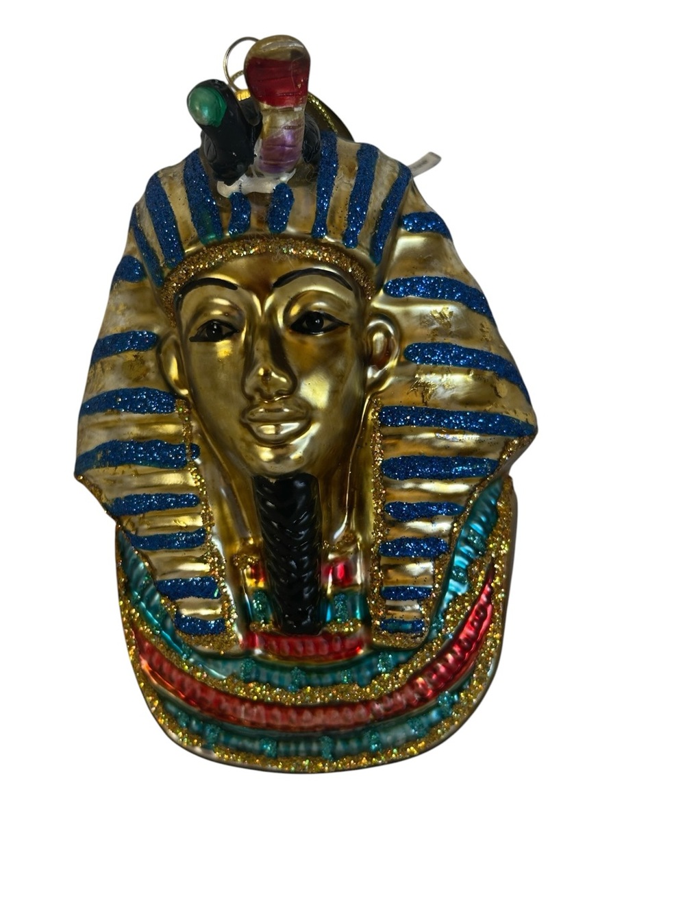 Katherine’s Collection King Tut Glass Christmas Ornament | Egyptian Revival
